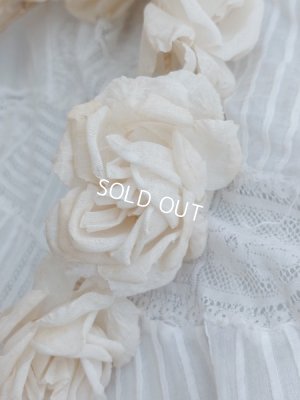 画像2: アンティーク布花冠