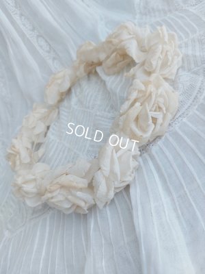 画像11: アンティーク布花冠