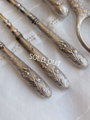 画像12: アンティークシルバーソーイングセット