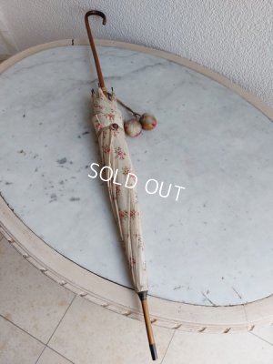 画像10: アンティーク花柄パラソル