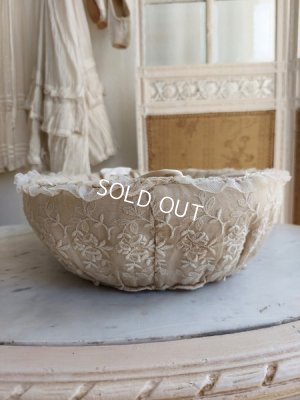 画像11: アンティークレース装飾バスケット