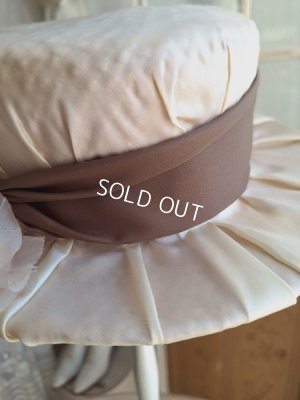 画像7: アンティーク布花装飾ストローハット、布花2種