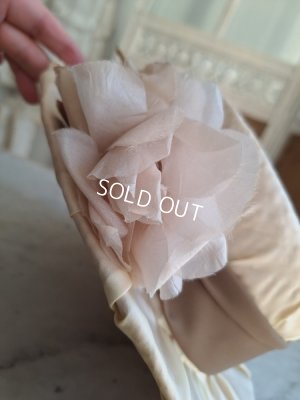 画像12: アンティーク布花装飾ストローハット、布花2種