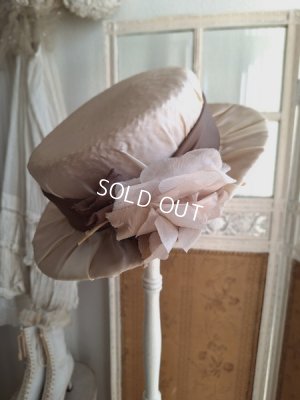 画像6: アンティーク布花装飾ストローハット、布花2種