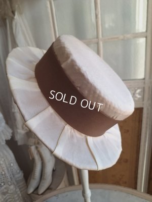 画像4: アンティーク布花装飾ストローハット、布花2種