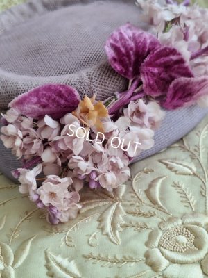 画像2: アンティーク布花ハット
