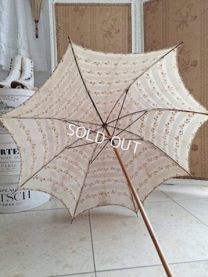 画像10: アンティーク花柄パラソル