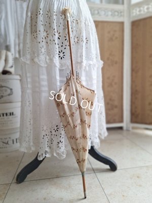 画像2: アンティーク花柄パラソル