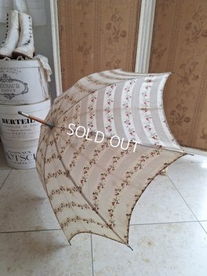 画像9: アンティーク花柄パラソル