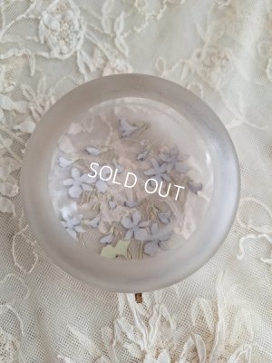 画像9: アンティークすみれ柄パウダージャー