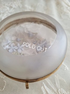 画像10: アンティークすみれ柄パウダージャー