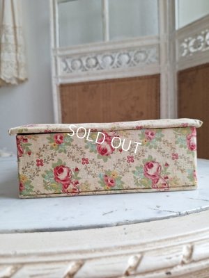 画像8:  アンティーク花柄カルトナージュボックス