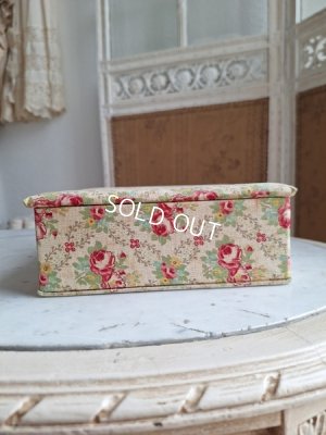 画像6:  アンティーク花柄カルトナージュボックス