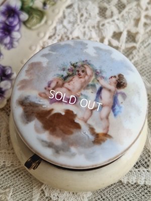 画像2: アンティークエンジェル柄パウダージャー