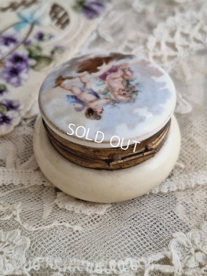 画像8: アンティークエンジェル柄パウダージャー