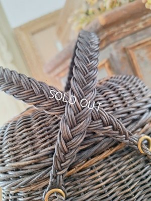 画像7: アンティーク小さなダブルハンドルバスケット