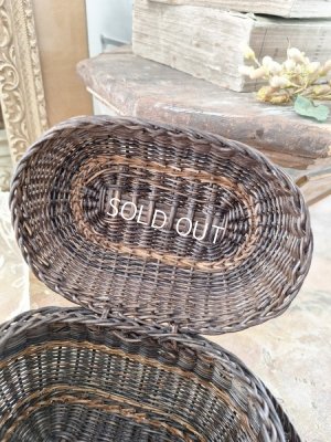 画像13: アンティーク小さなダブルハンドルバスケット