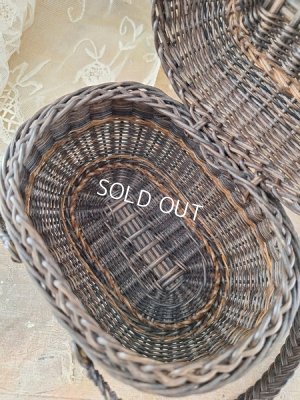 画像14: アンティーク小さなダブルハンドルバスケット