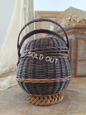 画像4: アンティーク小さなダブルハンドルバスケット