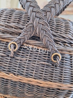 画像3: アンティーク小さなダブルハンドルバスケット