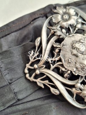 画像9: アールヌーボーシルバーバックルベルト