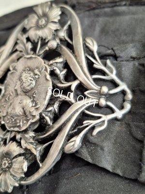 画像10: アールヌーボーシルバーバックルベルト