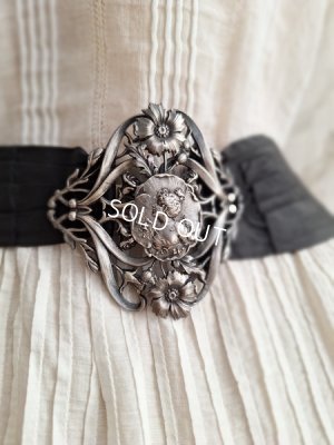 画像3: アールヌーボーシルバーバックルベルト