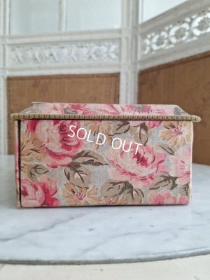 画像6: ローズ柄引き出し付カルトナージュボックス