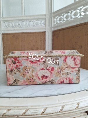 画像9: ローズ柄引き出し付カルトナージュボックス