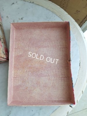 画像15: ローズ柄引き出し付カルトナージュボックス