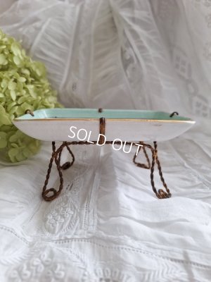 画像10: アンティーク陶器ローズ柄トレイ