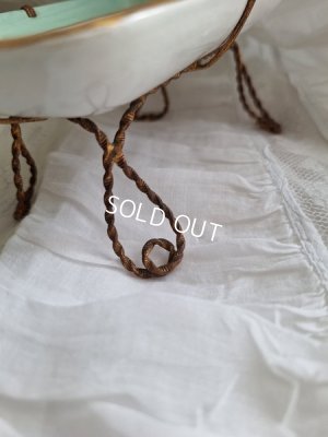 画像12: アンティーク陶器ローズ柄トレイ