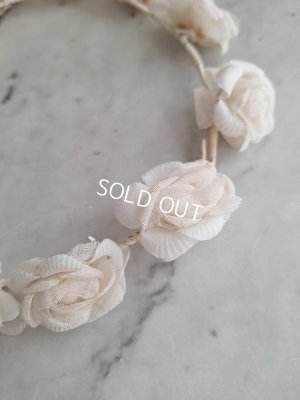 画像2: アンティーク布花冠