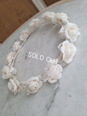 画像5: アンティーク布花冠