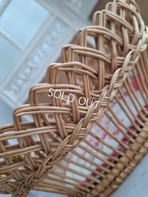 画像8: フレンチファブリック装飾アンティークバスケット