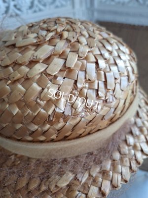 画像15: 布花付チャイルド麦わら帽子