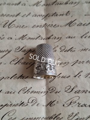 画像8: アンティークシルバーヤドリギレリーフ指貫