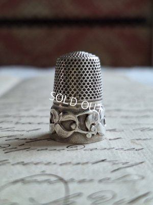 画像3: アンティークシルバーヤドリギレリーフ指貫