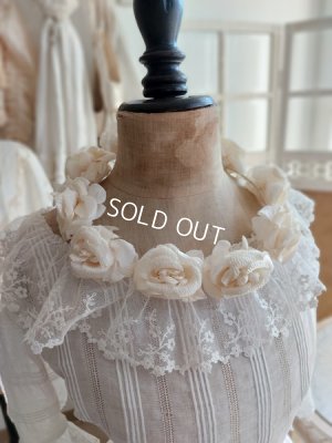 画像2: アンティーク布花冠　