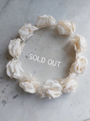 画像5: アンティーク布花冠　