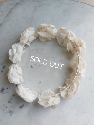 画像7: アンティーク布花冠　