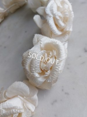 画像6: アンティーク布花冠　