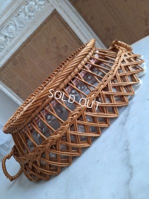 画像12: アンティーク花かご柄バスケット