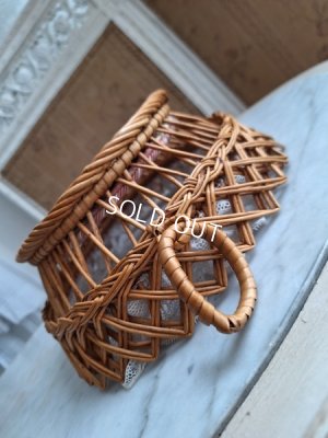 画像15: アンティーク花かご柄バスケット