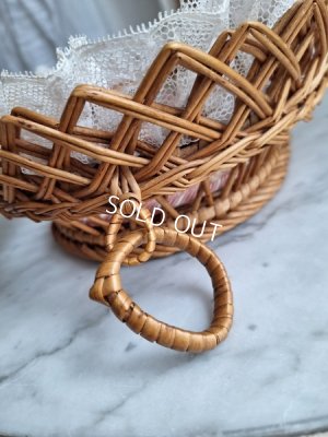 画像16: アンティーク花かご柄バスケット