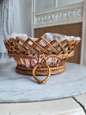 画像20: アンティーク花かご柄バスケット