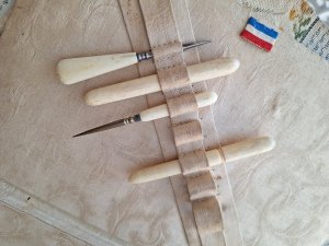 画像21: ツール付アンティークカルトナージュボックス