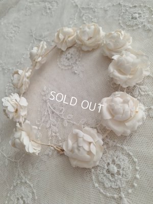 画像7: アンティーク布花冠