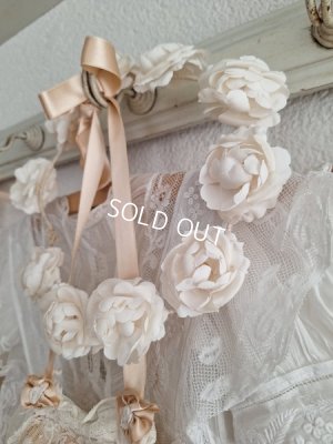 画像9: アンティーク布花冠