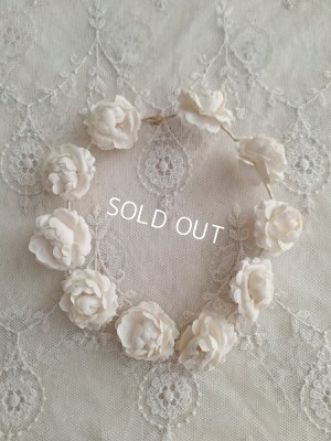 画像14: アンティーク布花冠